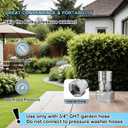 Garden Hose to High Pressure Washer Attachment, Turn Water Hose into Power Washer Adapter 3/4 Female GHT to 1/4 Quick Connect, with 2 Nozzles Tips, Orifice 4.0