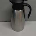 70 Oz Insulated Thermal Coffee Carafe Stainless Steel Double Walled Vacuum Coffee Thermos, Hot Water, Tea, Hot Beverage Dispenser, Keep 24 Hour Heat Retention/12 Hour Cold Retention (Sliver, 2L)