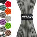 VVAAGG 1000 Paracord Rope, 50ft 12 Strand Parachute Cord for Crafting, DIY Projects, Survival Bracelets, Camping, Tent, Clothsline, Outdoor Hiking, Fishing (Gray, 50FT)