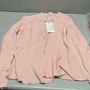 GRACE KARIN Women's Lightweight Draped Open Front Cropped Cardigan Long Sleeve Sweaters Peplum Knit Tops Size Medium