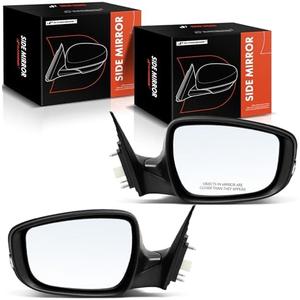 A-Premium Pair (2) Driver and Passenger Side Power Door Mirror - Compatible with Hyundai Elantra Coupe 2014-2016 - Heated Manual Folding Paint to Match w/Turn Signal Blind Spot Detection
