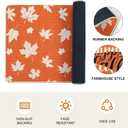 LEEVAN Orange Fall Kitchen Rugs Set of 2,Maple Leaves Farmhouse Kitchen Mats for Floor,Non Slip Washable Halloween Autumn Rugs for Kitchen Floor Fall Decor Laundry Office Sink Desk (17''x29''+17''x47'')