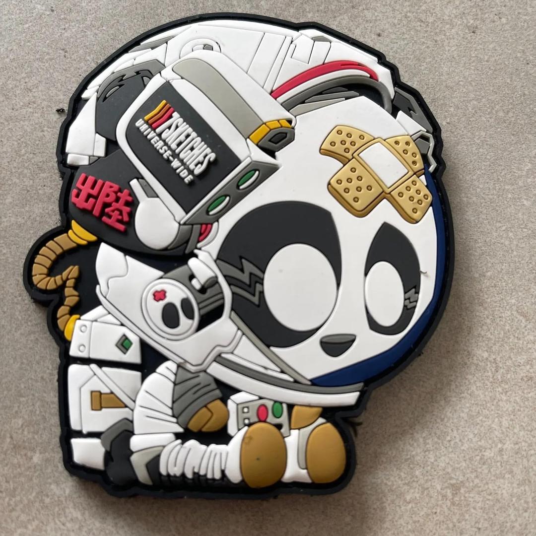 7Sketches Sad Astro Panda White PVC Morale Patch 7Sketches Sad Astro Panda White PVC Morale Patch