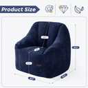 MAXYOYO Bean Bag Chair, Bean Bag Sofa with Filler, Cozy Living Room Chair for Adults and Kids, Stuffed Floor Sofa for Bedroom Dorm Reading, Navy, Standard