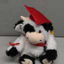 Chalyna 10 Inch Graduation Season Cow Plush Stuffed Animal Cow with Hat, Diploma and Sash, Graduation Gift Decoration for Friend Relatives Party(Red)