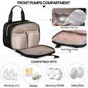 Fasrom Wearable Breast Pump Bag with Cooler Compatible with Momcozy, Medela and Elvie Pumps, Portable Pump Carrying Case for Working Moms, Beige