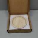 Trinket Tray 5.5"x5.5",Natural Travertine Stone Jewelry Dish - Round Decorative Vanity Tray for Jewelry, Keys, and Small Accessories, Countertop Organizer for Bathroom, Bedroom, Entryway (A1)