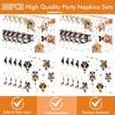 41 Pieces Dog Birthday Party Supplies, Puppy Party Tableware for Kids Party Decorations Includes 20 Plates 20Napkins and 1 Tablecloth for Puppy Theme Party Supplies
