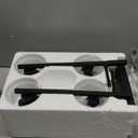 4-Light Bathroom Light Fixtures, Vanity Light with Milky White Shades, Matte Black Bathroom Light Fixtures Over Mirror, Modern Bathroom Wall Lamp for Mirror Living Room Cabinet Bedroom