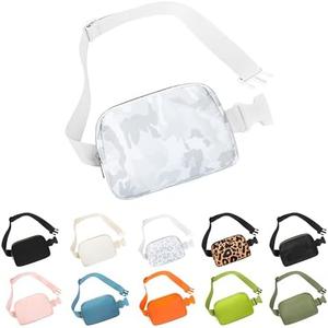 Pack Of  2 Frenou Frenou Waist Belt Bag Fashion Fanny Women Waist Pack With Adjustable Strap For Travel Running Hiking Walking Camo White