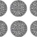 DII Woven Paper Tabletop Collection Holiday or Event Décor, Round Placemat Set, 15" Dia, Black, 6, Piece