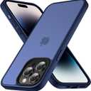 Yriklso for iPhone 15 Pro Max Phone Case, Shockproof iPhone 15 Pro Max Case, Military Grade Drop Protection, Protective Hard Back Slim Translucent Case for iPhone 15 Pro Max 6.7'', Frosted Blue