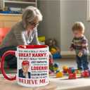 2 x Valentine Day Gift for Nanny, Nanny Gifts for Grandma, Best Nanny Present From Granddaughter, Grandson for Christmas, Birthday, Mothers Day, Funny Nanny Gifts Idea, Nanny Ceramic Mug 11Oz