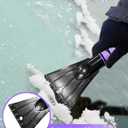HEEYA Ice Scraper and Brush for Car, Extendable Snow Brush and Ice Scraper for Car Windshield Window, Car Snow Scraper and Brush with Foam Grip for SUV Truck Automobile Vehicle - Purple (33 Inch)