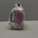 Tumbler with Handle,36 oz Ceramic Lined Travel Mug Water Bottle with Straw,Vacuum Insulated Stainless Steel Cup with Lid,Fits Cup Holder, Leak Resistant Press-in Lid, Purple (Fuchsia Berry Purple)