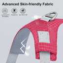 Taglory LED Dog Harness with AirTag Holder, No Pull Light Up Dog Vest for Night Walking, USB Rechargeable Pet Safety Harness with 2 Metal Clips, Adjustable Soft Vest for Small Dogs (Rose Pink, S) (Melon Red)