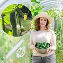 20Pcs Tomato Hooks with String, Tomato Support Hooks, Tomato Holder Hooks & Plant Support Clips with 33.3ft Twine to Prevent Tomatoes from Pinching or Falling Off