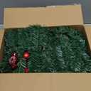 MorTime 9 FT LED Christmas Garland with Pinecones Red Berries Bows Christmas Balls Candies, Multi-Function Christmas Garland with 50 Warm White LED Lights, 180 Branch Tips