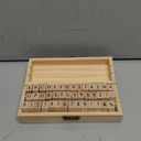 42 Pcs Letter Stamps, Rubber Stamps Alphabet Stamps, Wooden Stamps Number Alphabet Letter Symbol Set for DIY Crafting, Scrapbooking Supplies, Card Making