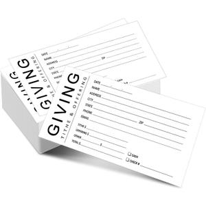 Eaasty 200 Pieces Church Offering Envelopes My Offering Bill Size Envelope Church Tithe Envelopes for Donations, Religious Occasions(Giving Style)
