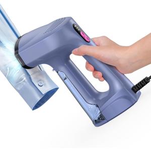 Sweepulire Vacuum Steamer for Clothes, 3500Pa Suction Handheld Clothes Steamer, 3 Modes, LED Display, Portable Travel Steamers for Clothes, Steaming & Ironing 2 In 1 (for 110-120V) (Violet)