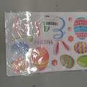 2 x 140 PCS Easter Window Clings - 9 Sheets Double-Sided Large Reusable Rabbit & Egg Stickers, Static Glass Decals for Home Office School Spring Easter Decor