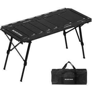 BLACKDOG Aluminum IGT for Camping, Portable Folding Table
Adjustable Height 16-24", 4.5 Unit IGT Modular System Compatibility Camping Table with Carry Bag, 7 Expandable Plates