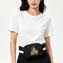 Magic Kingdom Sequin Belt Bag for Women Waterproof Waist Fanny Pack for Teen Girls Crossbody Bags for Traveling Jogging (blueA)