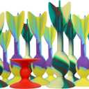 4.7 "Large Size 10 Pack Silicone Suction Colorful Darts with 1 Bullseye Sucker Sports Throwing Game Toy Set, Outdoor Indoor Game Sports