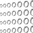 Single Ear Clamps Assortment Kit, StepLess Clamps, Pex Pinch Ring Clamp for Securing Pipe Hoses and Automotive Use 304 Stainless Steel 3/8"-1" (7.8mm-25.6mm) 120Pcs/8Sizes