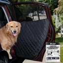 Car Door Protector for Dogs Quilted Anti-Scratch Liner with Adjustable Clips & Suction Cups Regular Size (28.3" x 21.7") Fits Compact & Medium Cars Protects Car Doors from Dog Scratches Black 