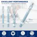 3/8"x5" Wedge Anchor by Zinced of Heavy-Duty Fastener for Cement and Concrete (8pcs Pack)