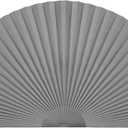 Arch Window Shade Stick on Half Circle Window Covering No Tools Pleated Fabric Semi Circle Half Round Window Shade Light Filtering Half Window Blinds for Living Room, 36x18inch, Grey