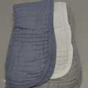 Looxii Muslin Burp Cloths 100% Cotton Muslin Cloths Large 20''x10'' Extra Soft and Absorbent 6 Pack Baby Burping Cloth for Boys and Girls White+Gray