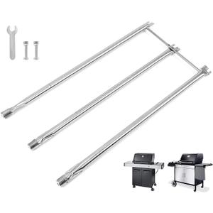 QuliMetal 7508 Grill Burner Tube for Weber Genesis Silver B/C Gold B/C, Spirit 700, Spirit E-310, E-320 (Side Control Grills), Weber 900 Grill Parts, 304 Stainless Steel Gas Grill Burner Tube Kit