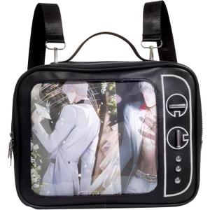 Ita Bag Japanese Backpack Y2k Bag Shoulder Crossbody Handbag for Anime Cosplay (Black)
