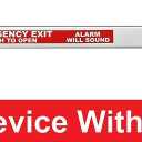 Dynasty Hardware Commercial Door Push Bar Panic Exit Device with Alarm Sprayed Aluminum, Fits 36" Wide Door