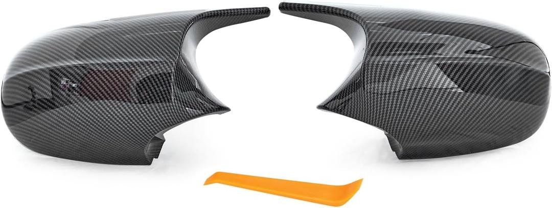Mirror Cover Caps for E90 LCI- Durable Quality Carbon Fiber Pattern, Compatible with 3 series E90 E91 E92 E93 (2008-2011) - Upgrade Your Ride Now