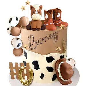 JeVenis Deco cake cowboy rodeo hat cowboy birthday decorations western horse cowgirl boots equestrian balls