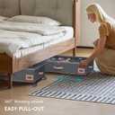 Under Bed Shoe Storage with Wheels, Set of 2, Fit 12 Pairs, Dorm Room Essentials, Shoe Organizer Under Bed Solution with Clear Window, Breathable, Shoe Organizer for Closet (black)