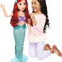 Disney Princess Ariel Doll Playdate 32 Tall & Poseable, My Size Articulated Doll in Mermaid Outfit, Comes with Dinglehopper to Comb Her Long Red Hair, and Seashell Hair Pins