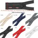 Wonesifee Separating Zippers #8Two Way Long Resin Plastic Zippers Double Slider 6pcs 32" for Sewing Parka Down Jacket Coat Clothes Large Molded Heavy Duty Bulk 6 Colors 32inch