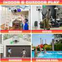 Basketball Hoop Indoor for Kids,LED Light Mini Basketball Hoop with 3 Balls & Electronic Scoreboard,Over The Door Basketball Hoop,Basketball Boy Toys Gift for Kids 3-12 Year Old Boys Girls Teen