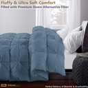 California King Down Alternative Comforter 102x96 Inch Steel Blue 500 GSM Ultra Soft Breathable, Luxury Pintuck Pinch Pleat, All Season Duvet Insert with Corner Tabs, Machine Washable