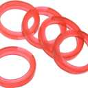 PATIKIL Key Caps Covers Rings, 25 Pack 1.2" Keys Identifiers Covers Coding Tags Marker Round Silicone Sleeve for Office House Apartment, Red