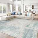 zesthome 9x12 Area Rugs for Living Room, Non-Slip Backing Washable Rug, Modern Abstract Area Rug, Stain Resistant Rugs for Bedroom, Ultra-Thin Large Area Rugs, Area Rug 9x12