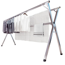 JAUREE 95 Inches Clothes Drying Rack, Drying Rack Clothing Folding Indoor Outdoor, Heavy Duty Stainless Steel Laundry Rack, Foldable Portable Large Clothes Rack Garment Rack with 20 Windproof Hooks