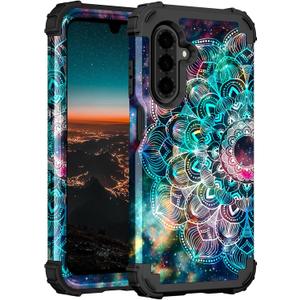 Hocase for Galaxy A26 5G Case, Heavy Duty Shockproof Protection Soft Silicone Rubber Bumper+Hard Plastic Hybrid Protective Case for Samsung Galaxy A26 5G (6.7" Display) 2025 - Mandala
