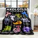 Axolotl Gifts for Boys Girls Teens Axolotl Lovers - Cute Axolotls of The World Plush Blanket - Super Soft Warm Fuzzy Cartoon Animal Throw Bedding Sheet 50" X60" Decor for Couch Sofa Birthday Bed Room
