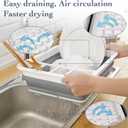 Collapsible Bowls, Plates, and Dishes Drainer, Portable Space-Saving Dish Rack for Kitchen, RV, Campers, and Travel Trailers